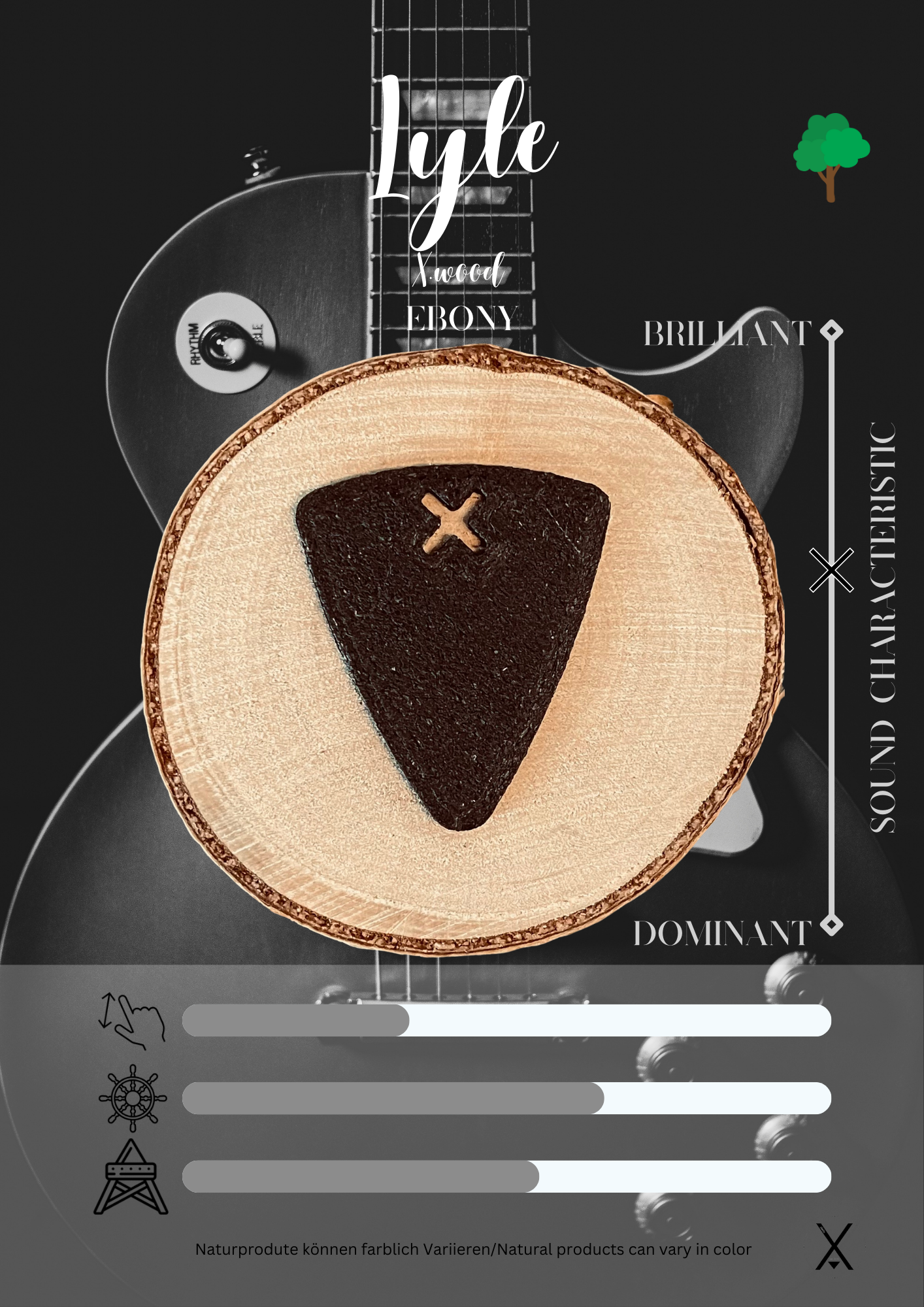 Lyle Plektrum X.wood Ebony