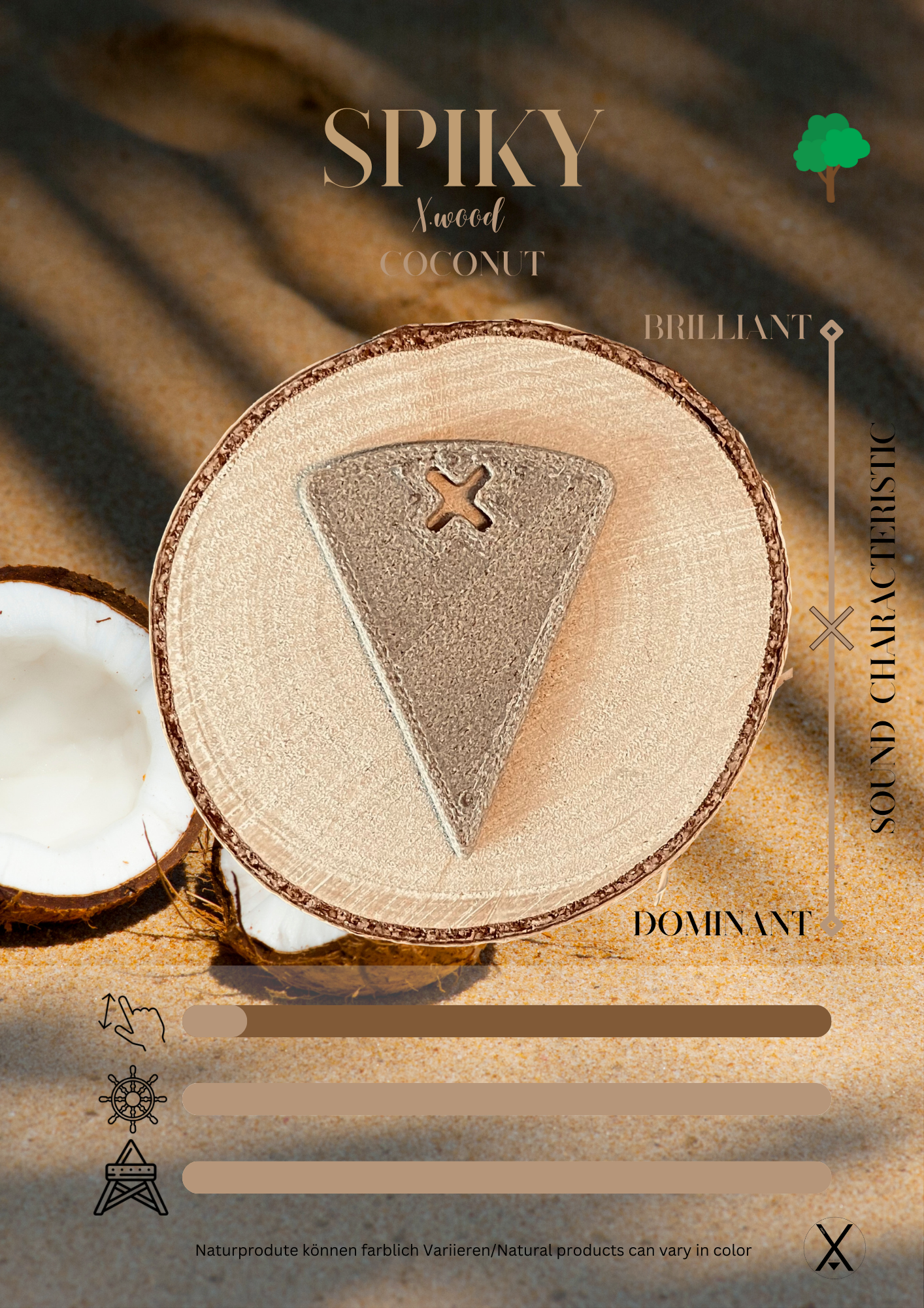 Spiky Plektrum X.wood Coconut