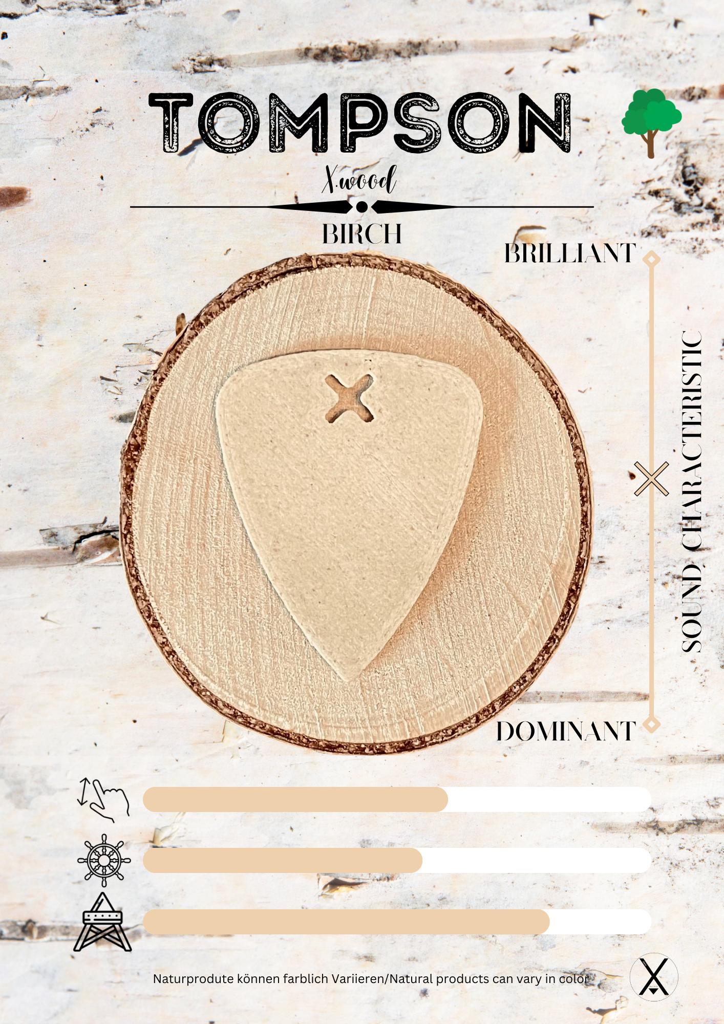 Tompson Plektrum X.wood Birch