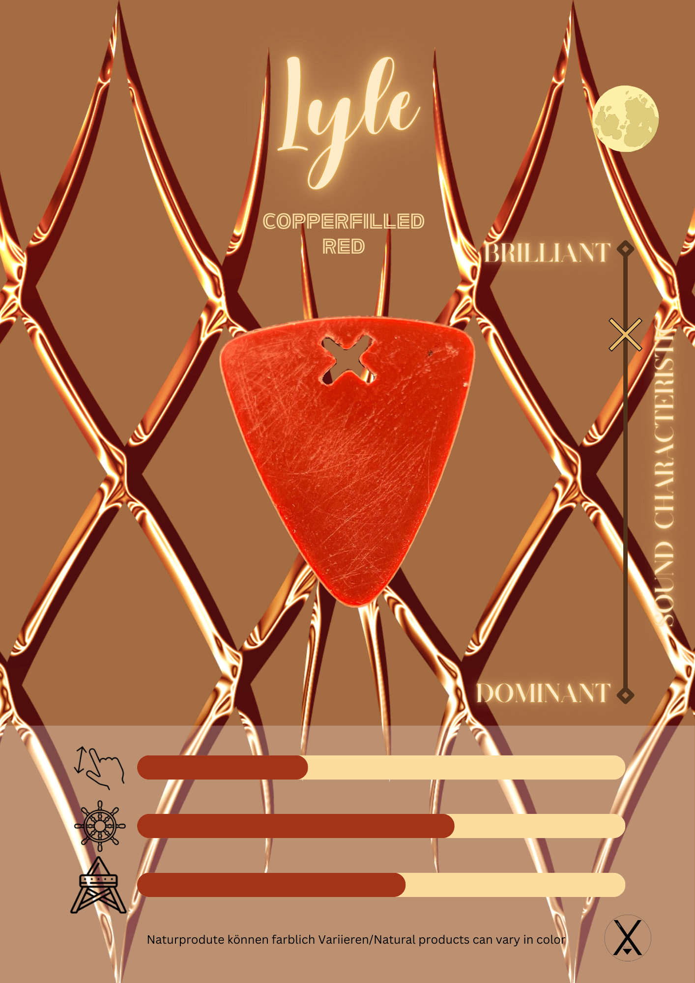Lyle Plektrum Copperfilled Red