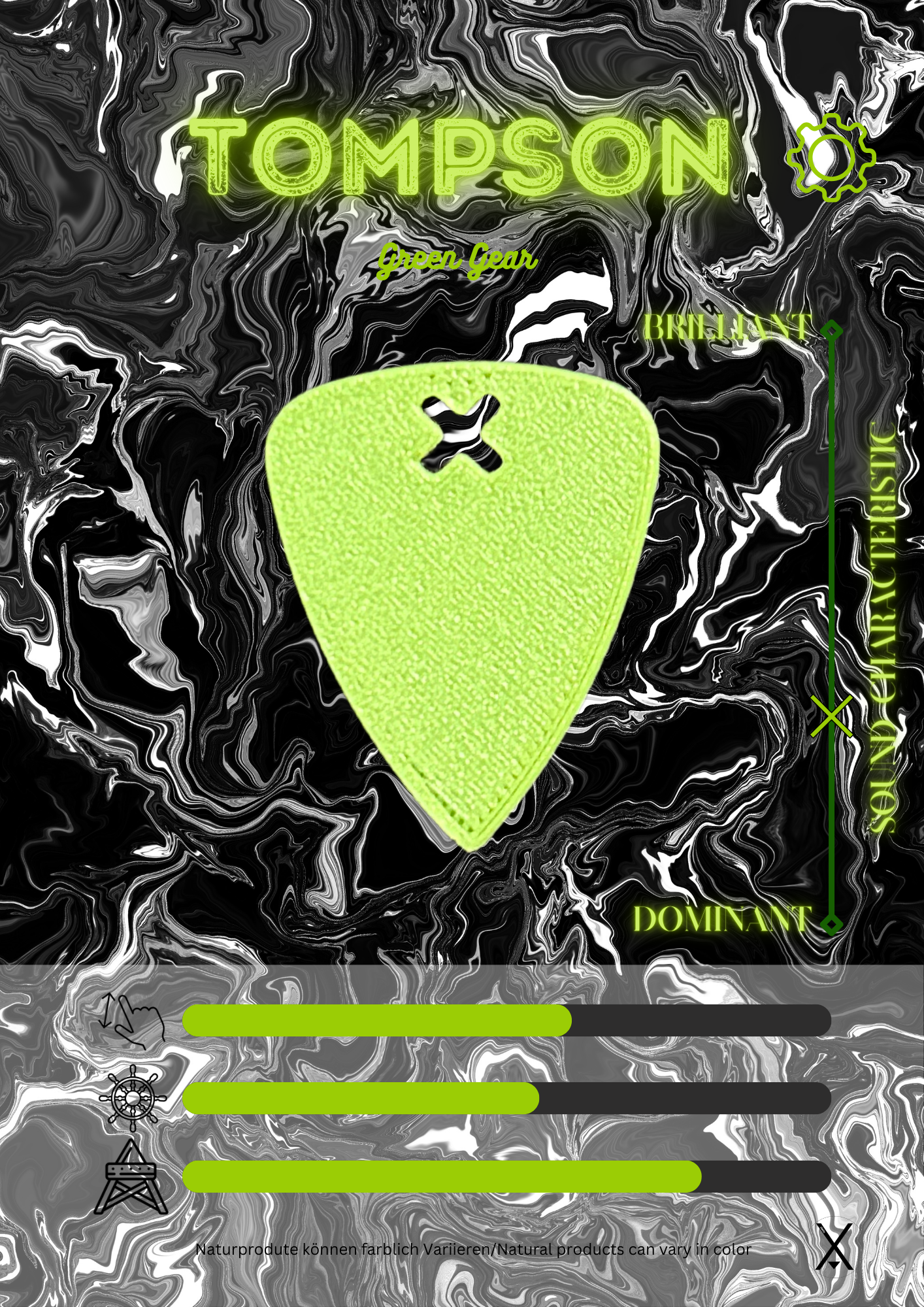 Tompson Plektrum Green Gear