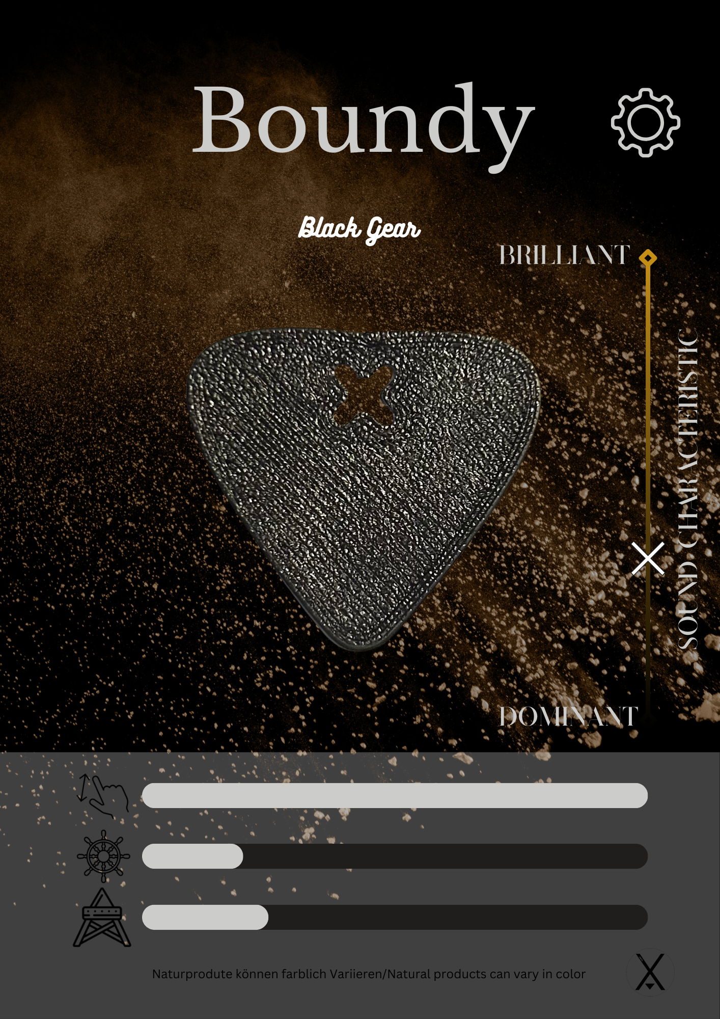 Boundy Plektrum Black Gear