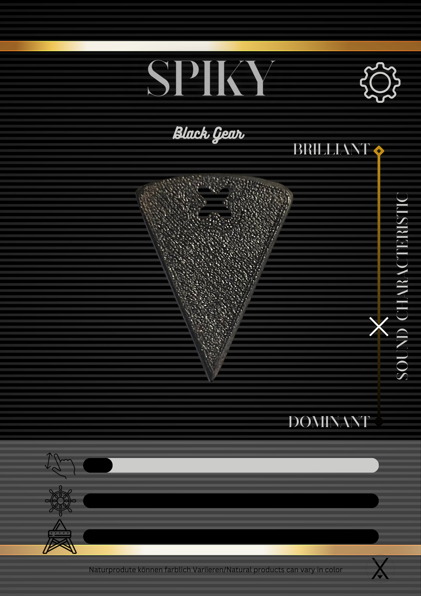 Spiky Plektrum Black Gear