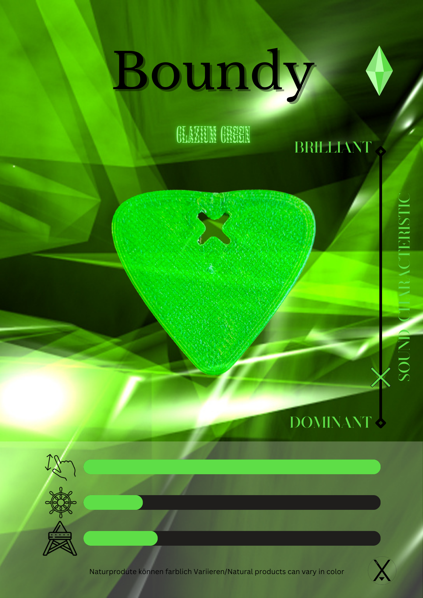 Boundy Glazium Green Plektrum