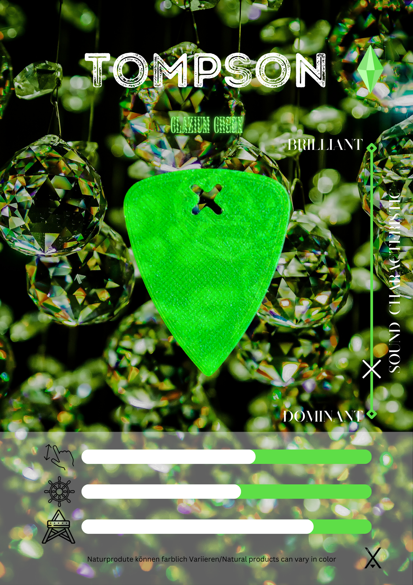 Tompson Glazium Green Plektrum