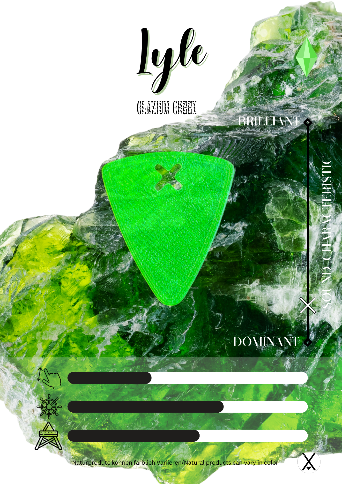 Lyle Glazium Green Plektrum