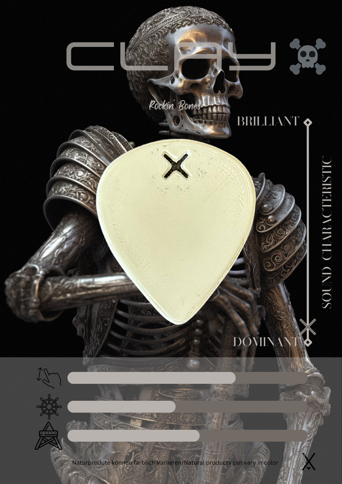 Clay Plektrum Rockin' Bones
