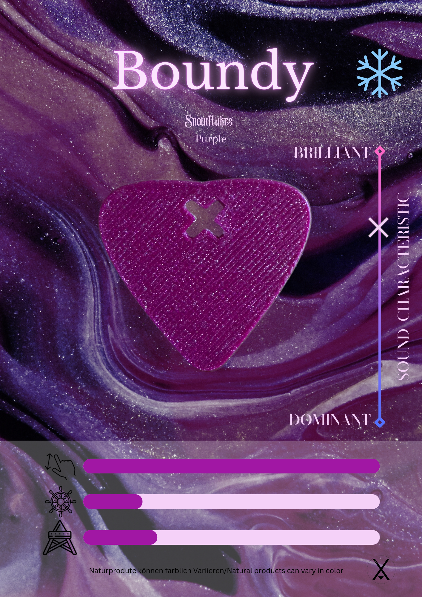 Boundy Snowflakes Purple Plektrum