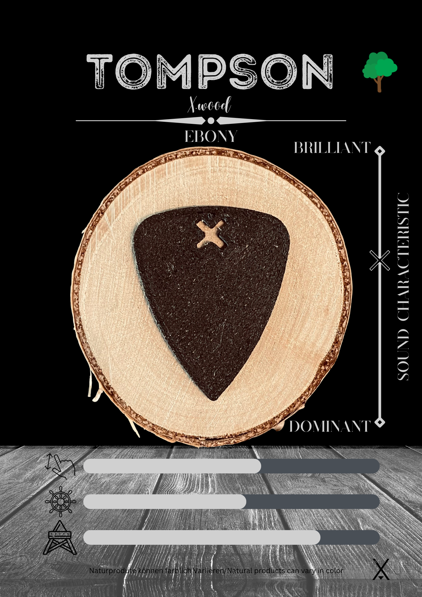 Tompson Plektrum X.wood Ebony
