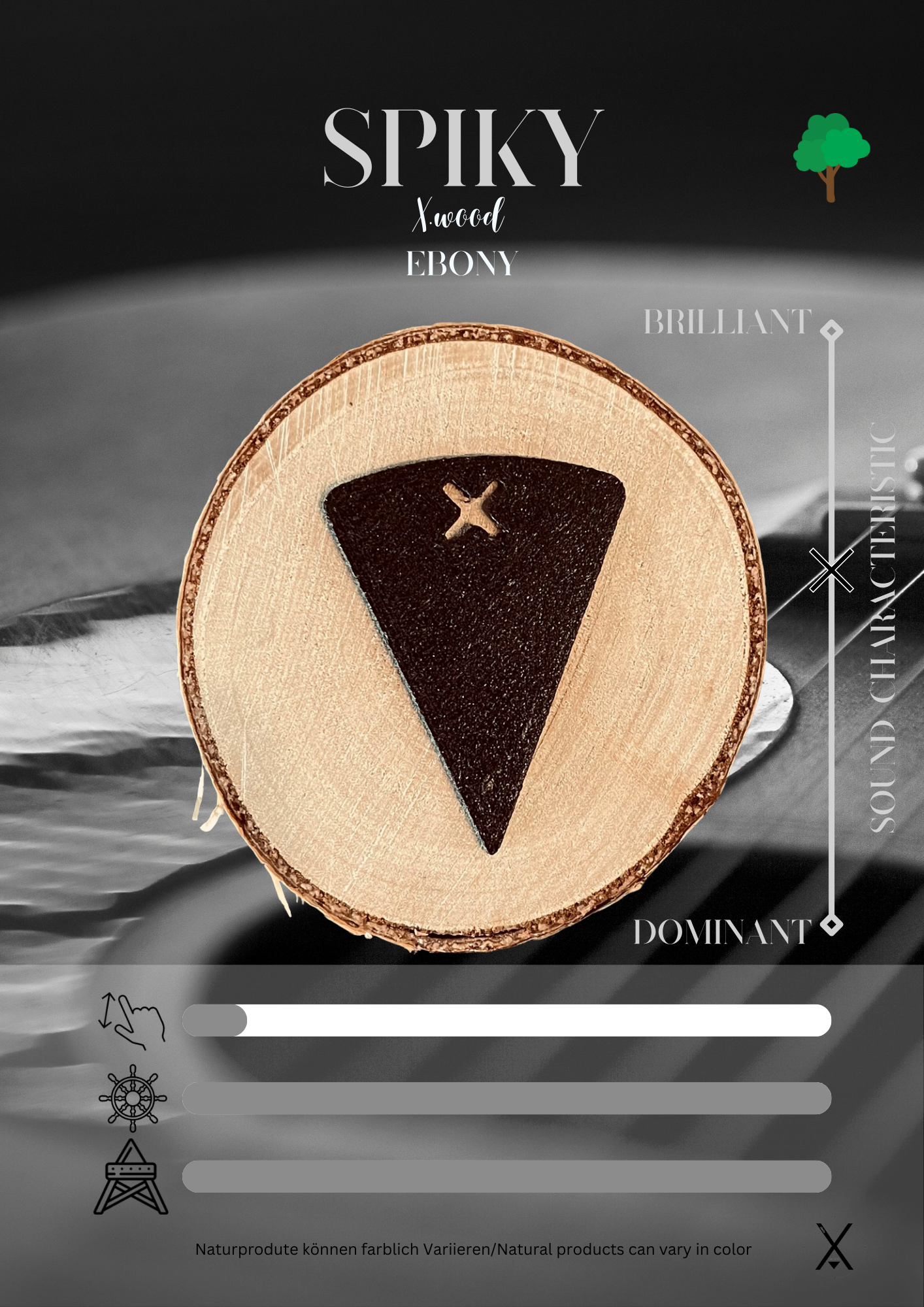 Spiky Plektrum X.wood Ebony