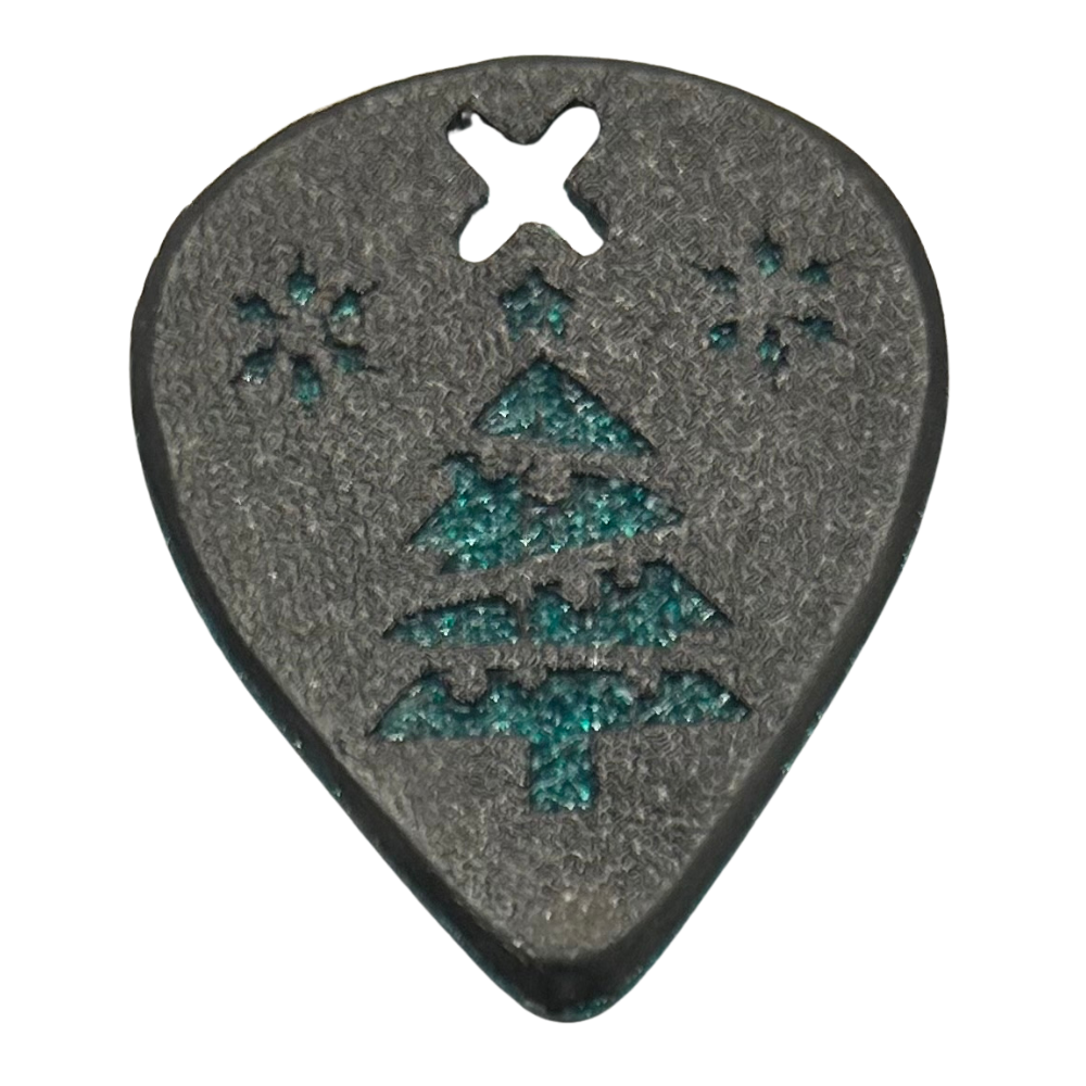Clay X-Mas Opal Plektrum Front