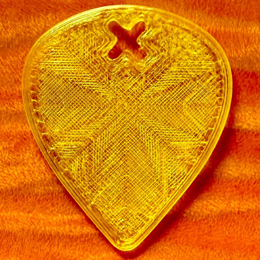 Clay Plektrum mit achteckiger Sternenstruktur