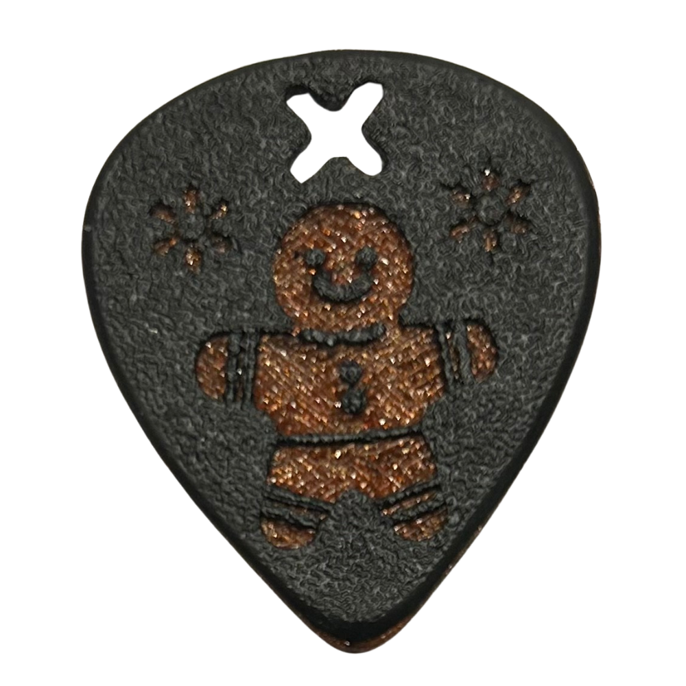 Clay X-Mas Ruby Plektrum Front
