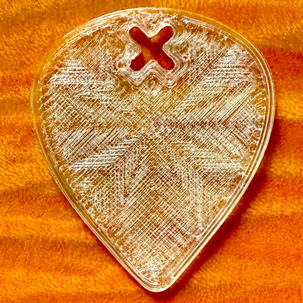 Clay Plektrum Transparent mit achteckiger Sternenstruktur