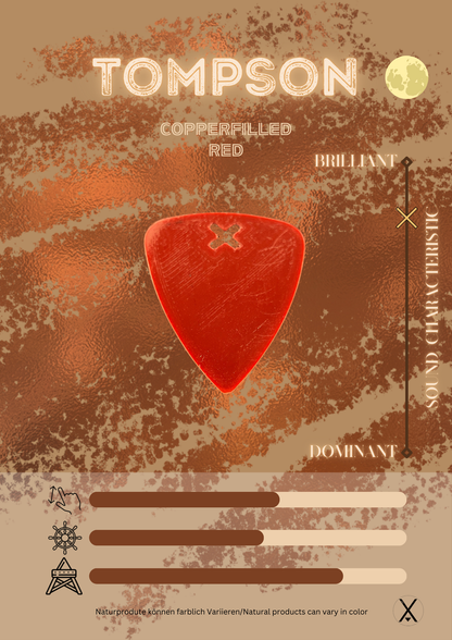 Tompson Plektrum Copperfilled Red