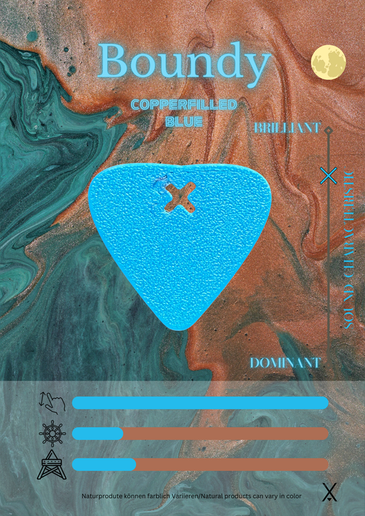 Boundy Plektrum Copperfilled Blue