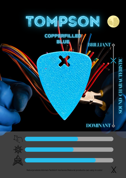 Tompson Plektrum Copperfilled Blue