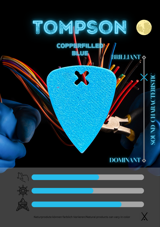 Tompson Plektrum Copperfilled Blue