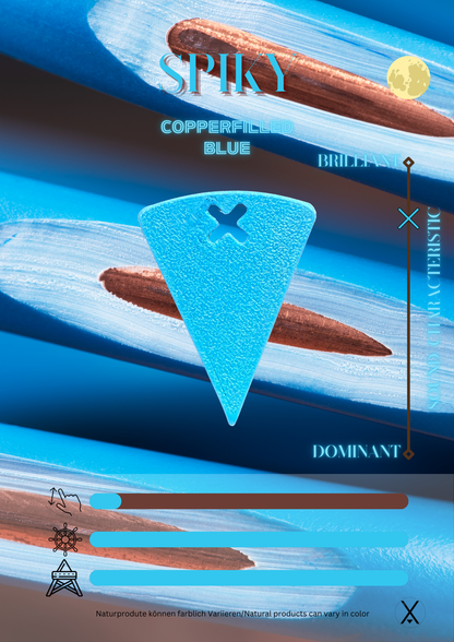 Spiky Copperfilled Blue Plektrum