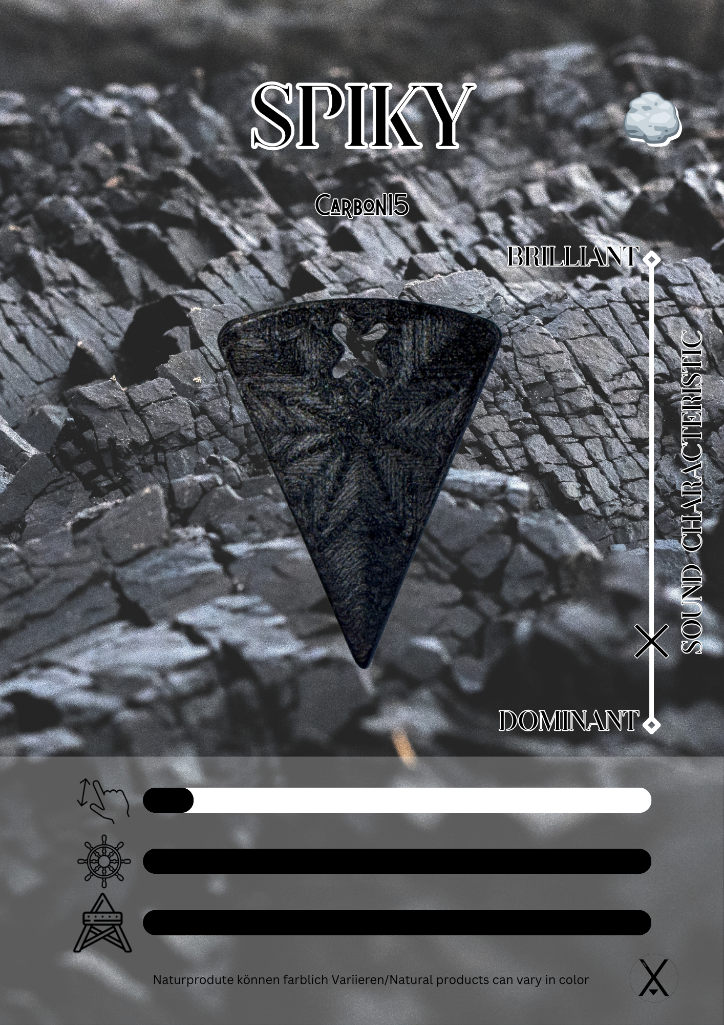 Spiky Carbon15 Plektrum