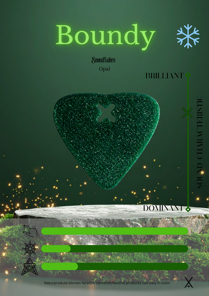 Boundy Snowflakes Opal Plektrum