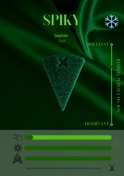 Spiky Snowflakes Opal Plektrum